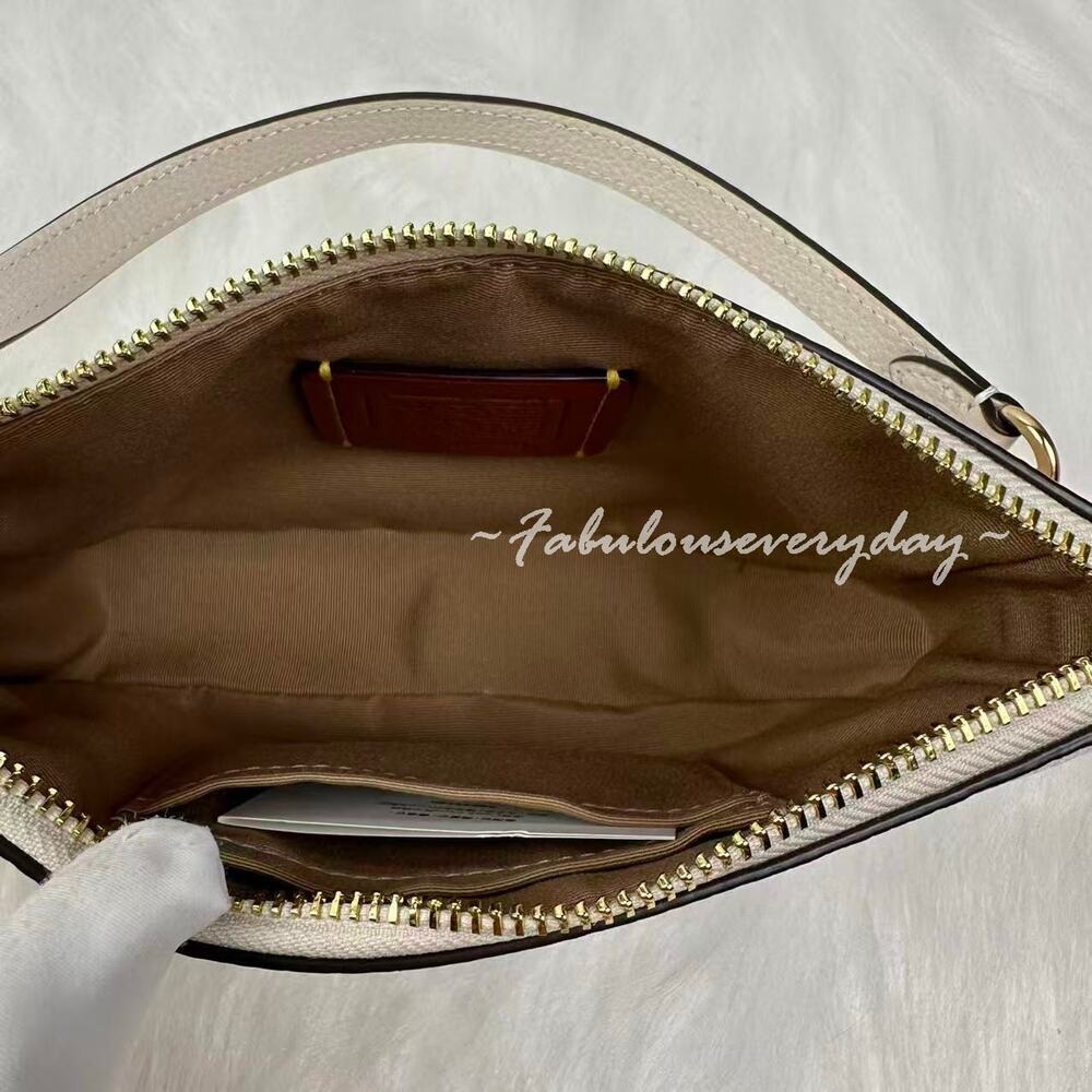Coach X Peanuts Nolita 19 Shoulder Bag Wristlet Leather/Gold/Chalk Multi CBM76 - Picture 6 of 7